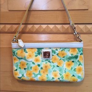 Dooney & Bourke Yellow Petunia Wristlet